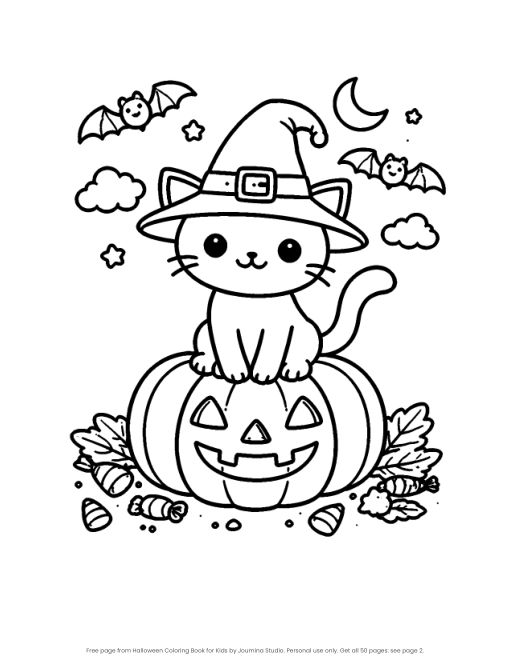 Free page from Halloween Coloring for Kids