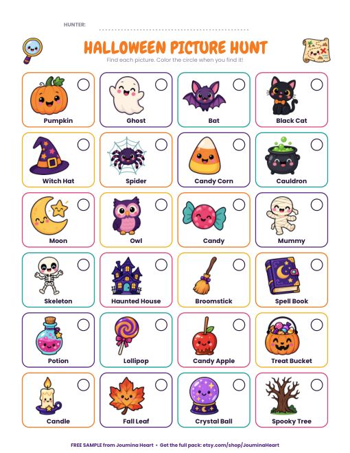 Free page from Halloween Picture Hunt