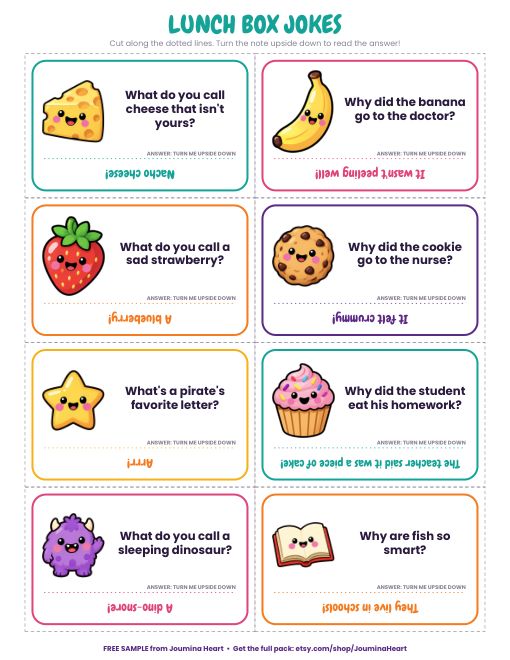 Free page from Lunch Box Jokes