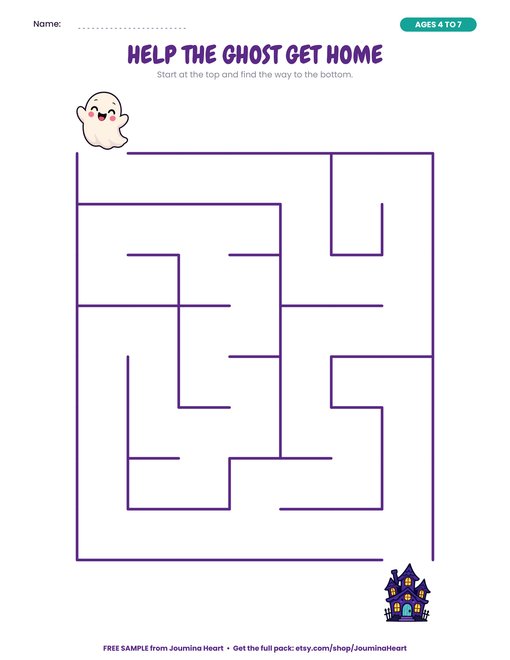 Free page from Halloween Maze