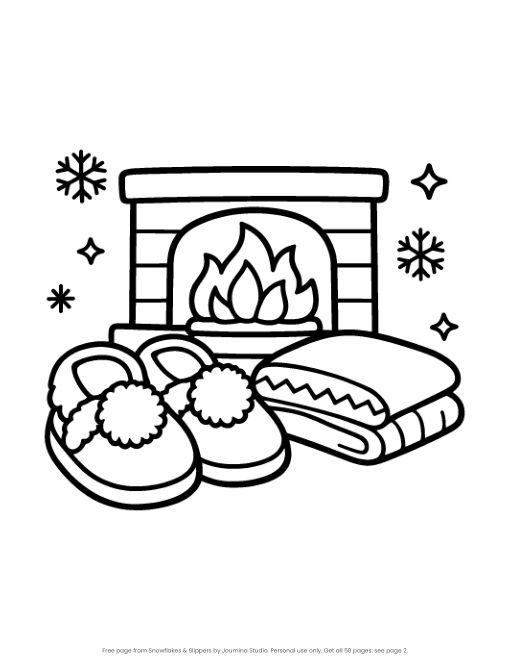 Free page from Snowflakes & Slippers