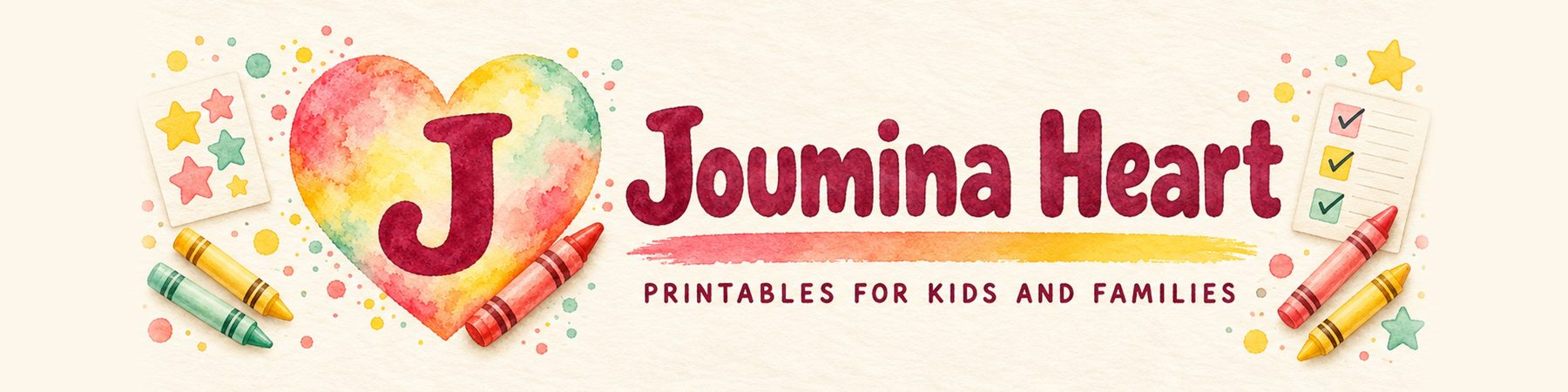 Joumina Heart. Printables for kids and families.
